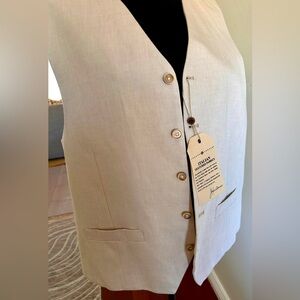BNWT Joseph Aboud Linen XL Fully Lined Vest.very Classic.